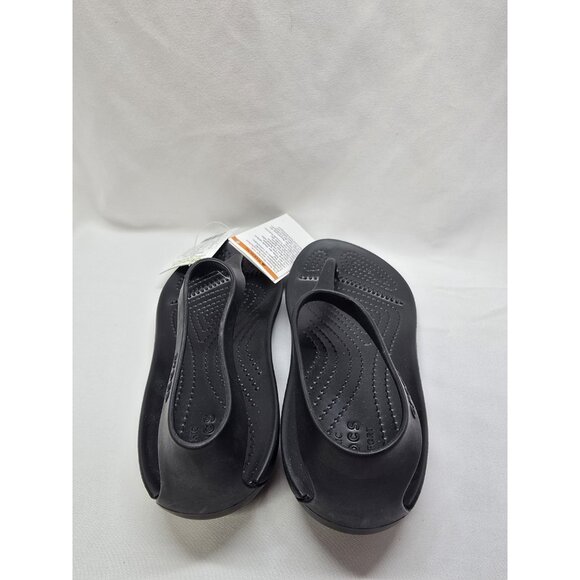 Crocs Serena Sexi Women's Size 4 Black Thong Slingback Flip Flop Sandal Rare-NWT - Picture 5 of 9